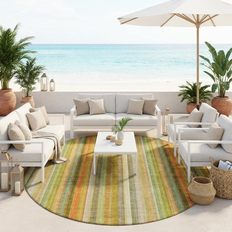 Tapis extérieur rond 8 po