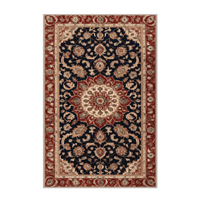 Machine Washable Persian Brown Area Rug
