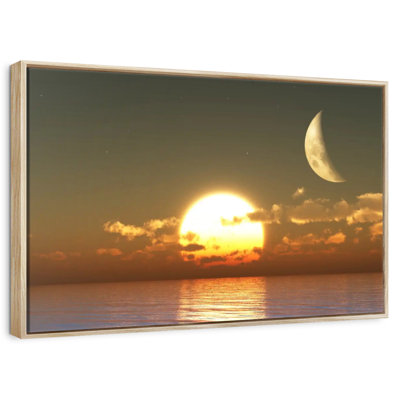 Coucher de soleil sur la lune
