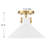 Ohemaa 1-Light Ceiling Light in White and Natural Brass-36667291