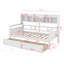 Lit de jour simple en bois avec tablettes de chevet et deux tiroirs, structure de canapé-lit pour enfants, adolescents, adultes-404769979-404769978