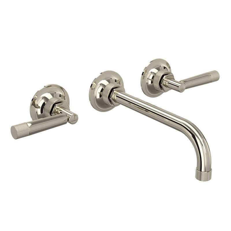 Graceline Wall Mount Lavatory Faucet, Polished Nickel
