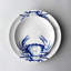 Crabs Handmade Porcelain Salad/Dessert Plate