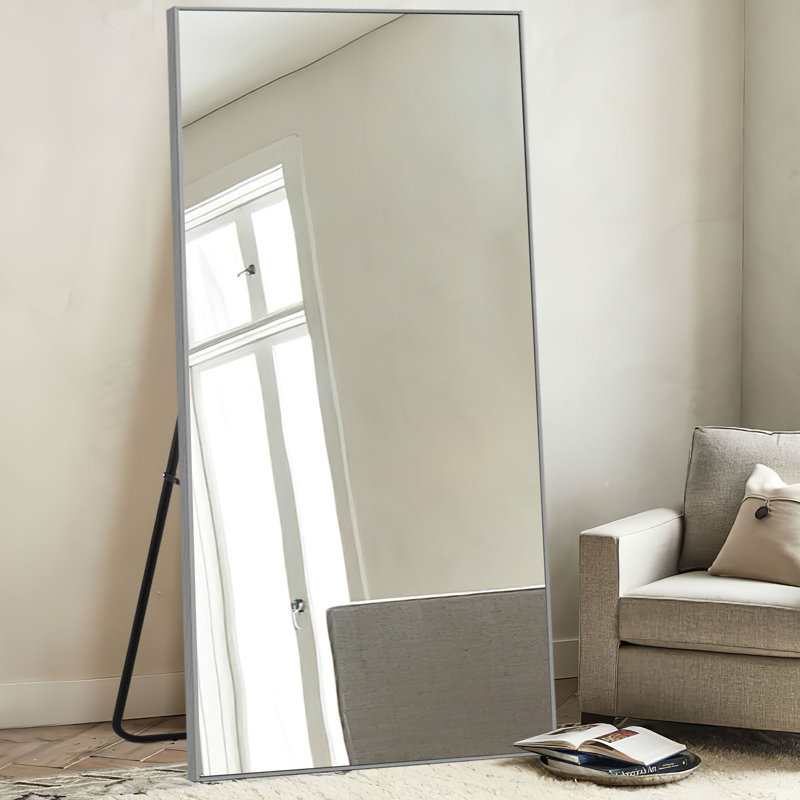 Miroir de salle de bain surdimensionné surdimensionné, 70,87 po x 31,5 po, Argent