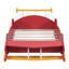 Lit plateforme simple en forme de voiture de course avec roues, durable et sécuritaire pour les chambres d'enfants