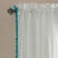 Panneau de rideau simple diaphane avec passe-tringle Pom Pom-577807077-555576665