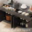 Buffet l 59 po avec 4 portes et 2 tiroirs, table buffet avec tablette réglable pour le salon, la cuisine et le vestibule-963228331