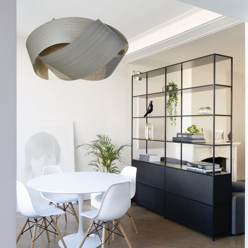 Serene Grande LED Chandelier, Gray Tay, 15" H x 22" W x 24" D