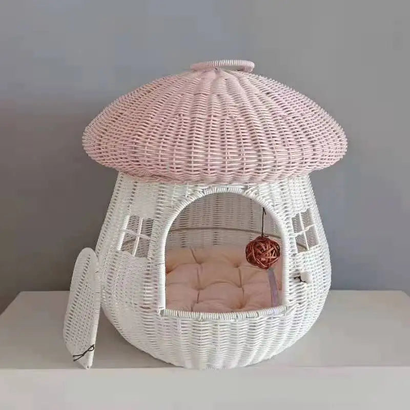 Lettie Fleece Pet Bed, Pink