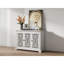 Buffet/console de style ancien avec 3 portes sculptées, idéal pour la cuisine, la salle à manger, le salon ou le couloir.