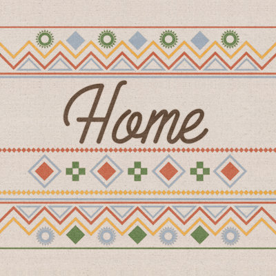 Aztec Pattern Home - Wrapped Canvas Print