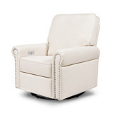 Linden Electronic Recliner and Swivel Glider in Eco-Performance Fabric with USB port