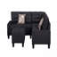 Canapé modulaire 6 pièces, noir