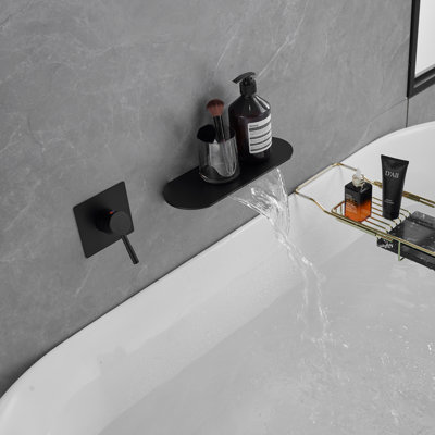1 Handle Bathroom Waterfall Faucet with Diverter