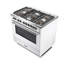 Cuisinière à double combustible 36 pouces Verona Ultima Series avec 5 brûleurs scellés (blanc)-529268101