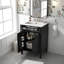 Meuble-lavabo de salle de bain 24 po avec 2 portes et 2 tiroirs basculants-1201241719