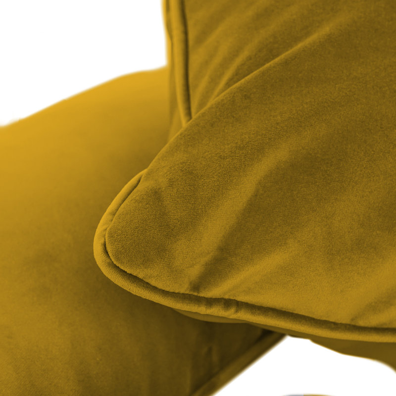 Rectangle Lumbar Microfiber Pillow with Piping, 2-pack, Dijon, Rectangular 12"H x 20"W