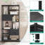 151cm H x 73cm W Metal Etagere Bookcase-1766865498