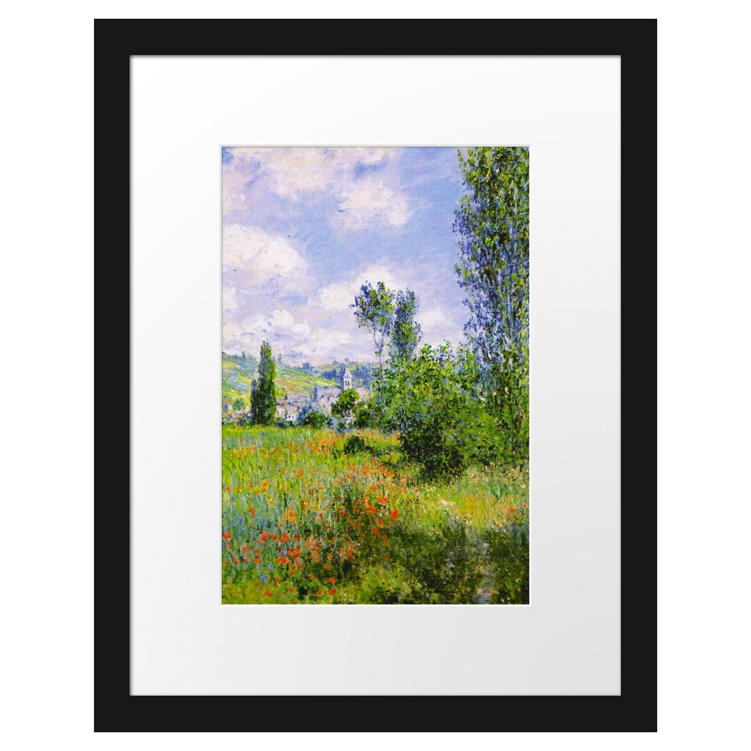 Gerahmter Kunstdruck View from Vétheuil- Impression von Claude Monet