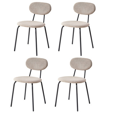 Cotton Blend Upholstered Metal Stacking Accent