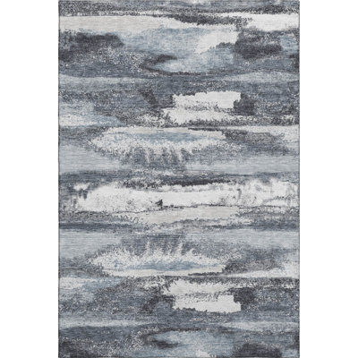 Premium Machine Washable Prisco Gray Rug