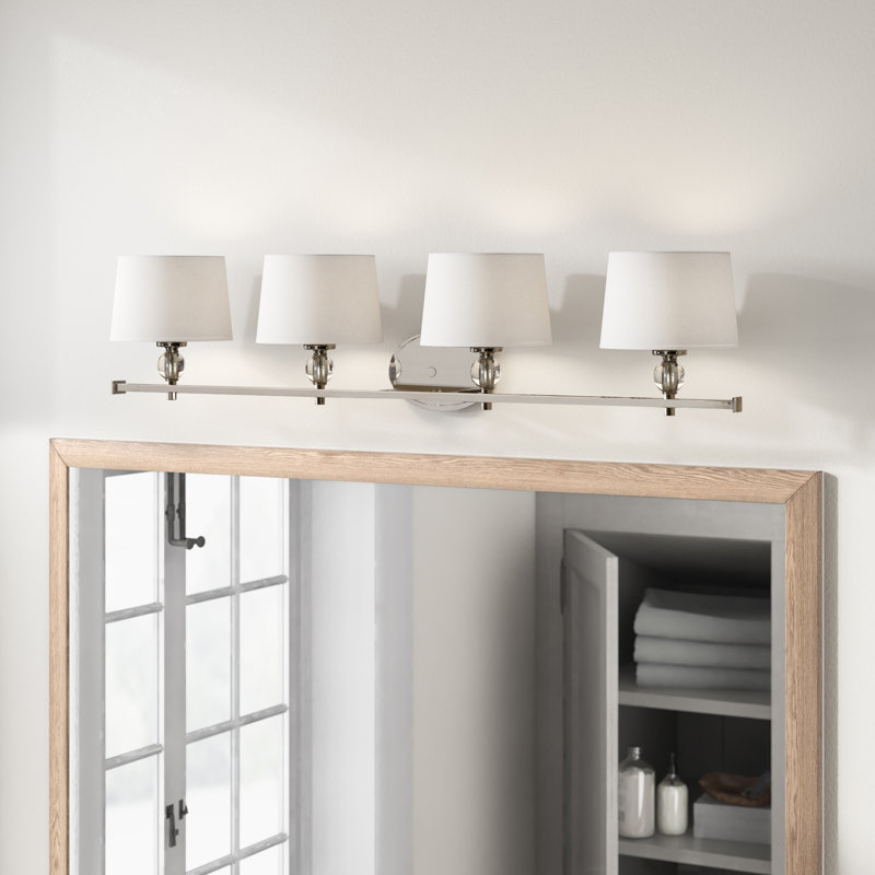 Simran 4 - Light Dimmable Vanity Light, Polished Nickel