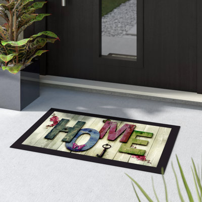 Paillasson Karns 17,7 x 27,6 po | 50% feutre non tissé / 50% PVC | Surface résistante aux intempéries et antidérapante | Idéal pour une utilisation intérieure et extérieure, facile à nettoyer | Parfait pour les vestibules et les patios