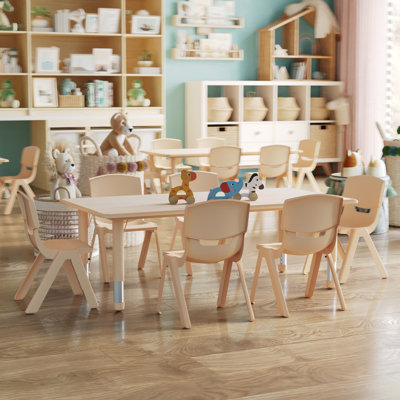 Ensemble de table d'activité et de chaises en plastique pour enfants de sept articles Goddard