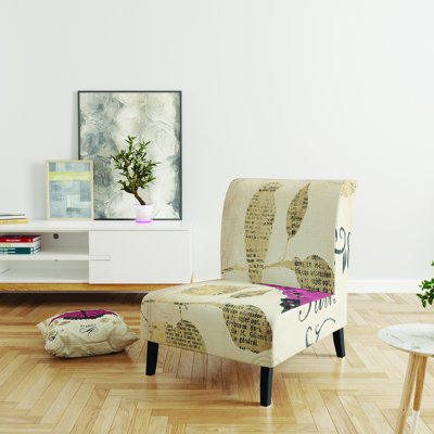 Fauteuil de chambre rembourré Red Farmhouse Butterfly