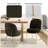 Teddy Fabric Dining Chair with Golden Legs (Set of 2)-944659723