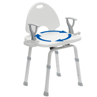 Chaise de douche pivotante de 450 lb, chaise de salle de bain robuste avec siège rotatif pour personnes âgées handicapées et femmes enceintes