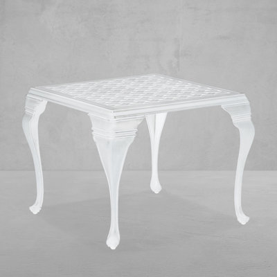 Provance Aluminum Square End Table - Chalk