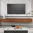 Fully Assembled 80" Handmade Floating TV Stand，Modern Wall-mounted Media Center with Flip-up Storage，Soft-close Doors，Solid Walnut Wood Veneer Finish-1285656412