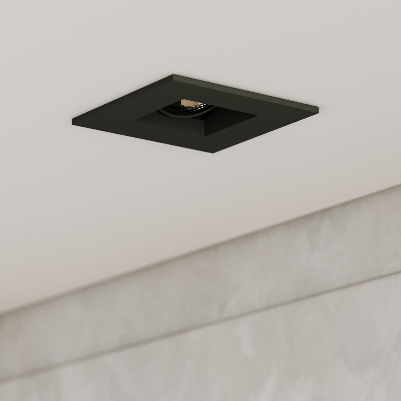 CSL Forme 3" LED Recessed Downlight, Adjustable Aim, Remodel, Square Trim, 2700K, Matte Black