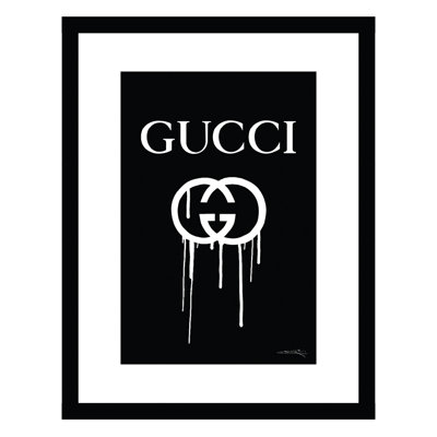 Fashion Designer Drip Logo - Framed Print
