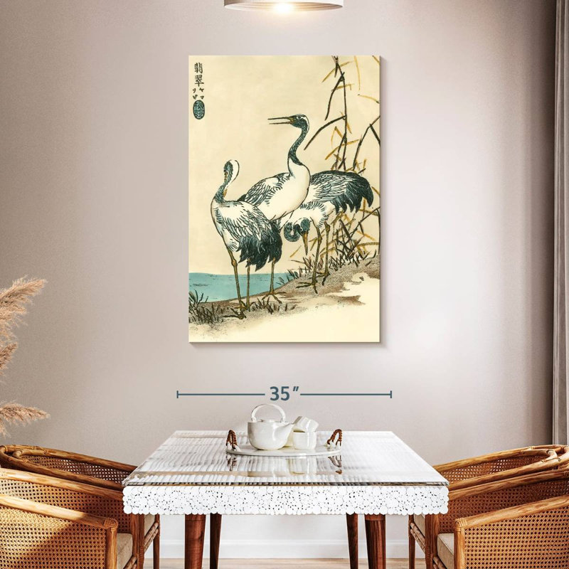 Brampt Oriental Crane II, 48" H x 32" W