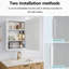 Rectangular Beveled Frameless Mirror Cabinet, Wall Mounted Cabinet For Bathroom Toilet Kitchen,Recess Or Surface Mount Installation-231621363