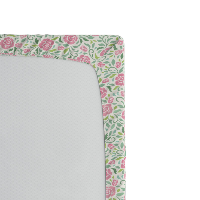 Microfiber Floral Fitted Sheet, Full Fitted Sheet