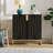 Modern 2-Door Accent Storage Cabinet, Sideboard with Metal Base, Geometric Pattern Buffet Cabinet-1934303329-1934303331-1934303330