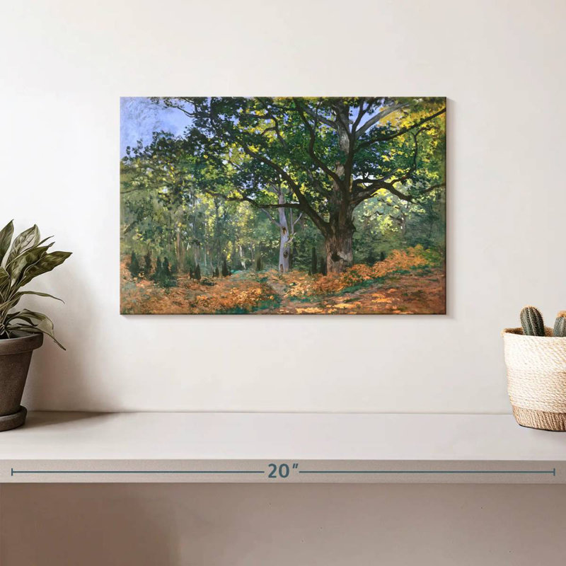 Harnek The Bodmer Oak Fontainebleau Forest 1865, H 8 po x l 12 po
