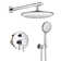 Rainfall Complete Shower System with 5-Setting Handheld Shower and Rough in Valve