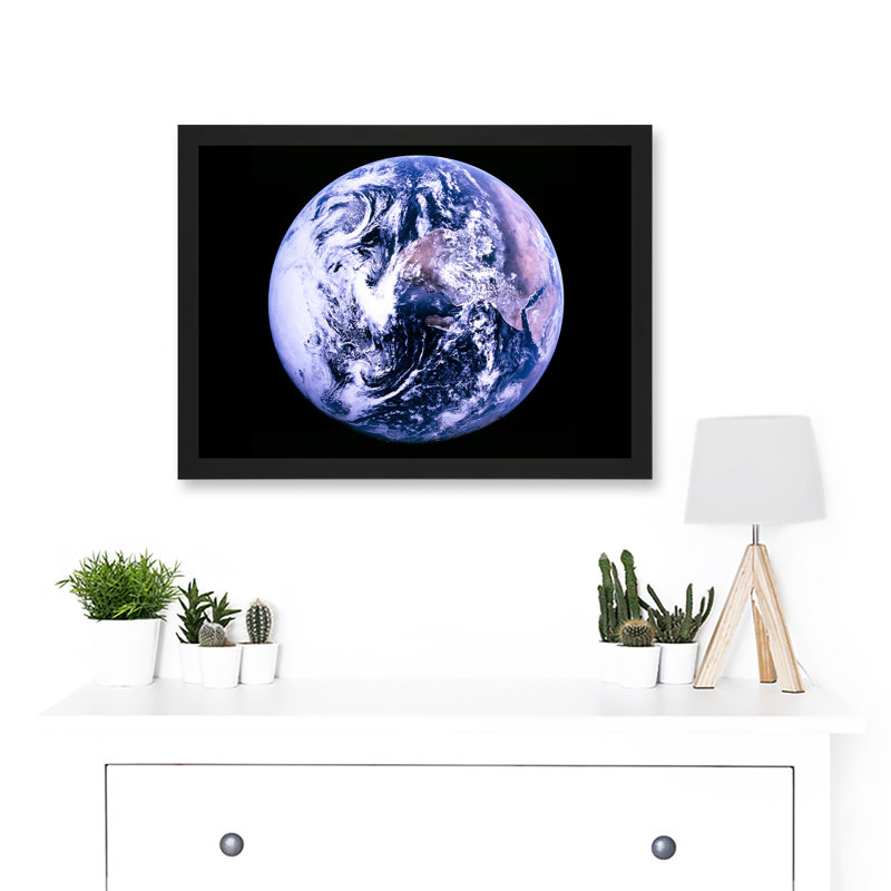 Space Nasa Earth Apollo 17 - Single Picture Frame Print, 33cm H x 44.5cm W x 1.5cm D