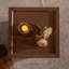 Table basse Farmhouse avec rangement, grande table basse carrée pour le salon, brun