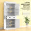 Armoire de cuisine avec lumières DEL, 6 tablettes de porte, un tiroir et 4 tablettes réglables, pour votre maison-1634425842