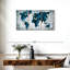 Impression sur toile multicolore carte du monde-93059210