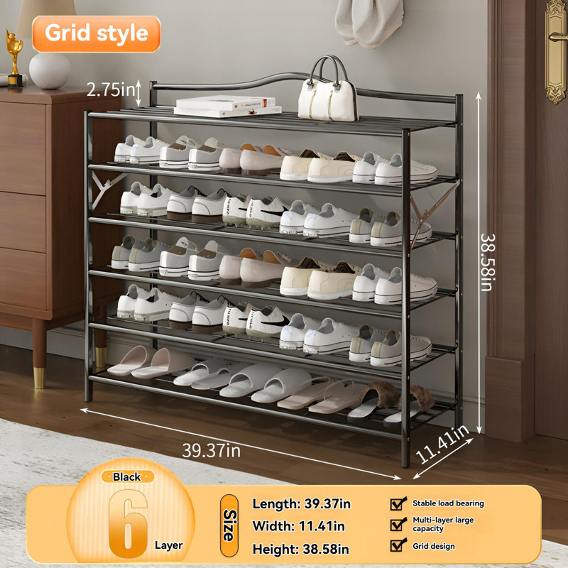 Range-chaussures pliant Home, rangement multicouche