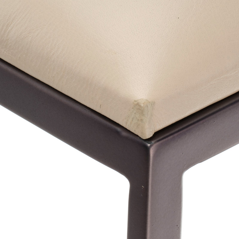 Bradbury Leather Bar Stool, Cream, Cream