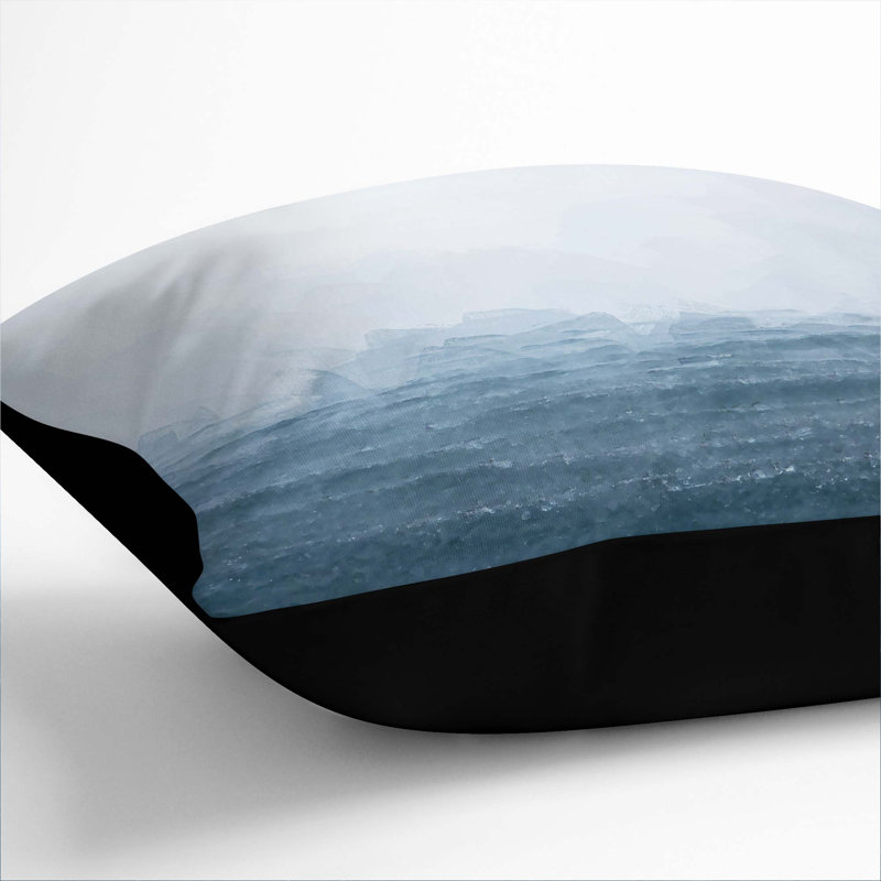Square Throw Cushion, 55cm H x 55c m W x 20cm D, Black