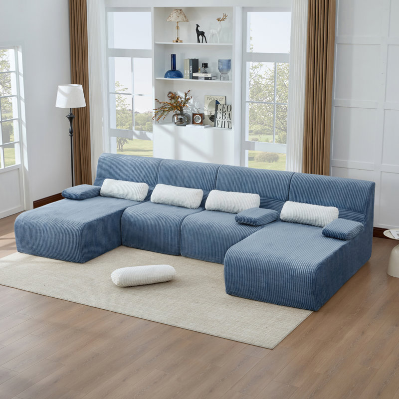 Canapé modulaire en U ModuForm, Blue