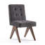 Chaise de meuble-lavabo moderne rembourrée en tissu Linen-112556276